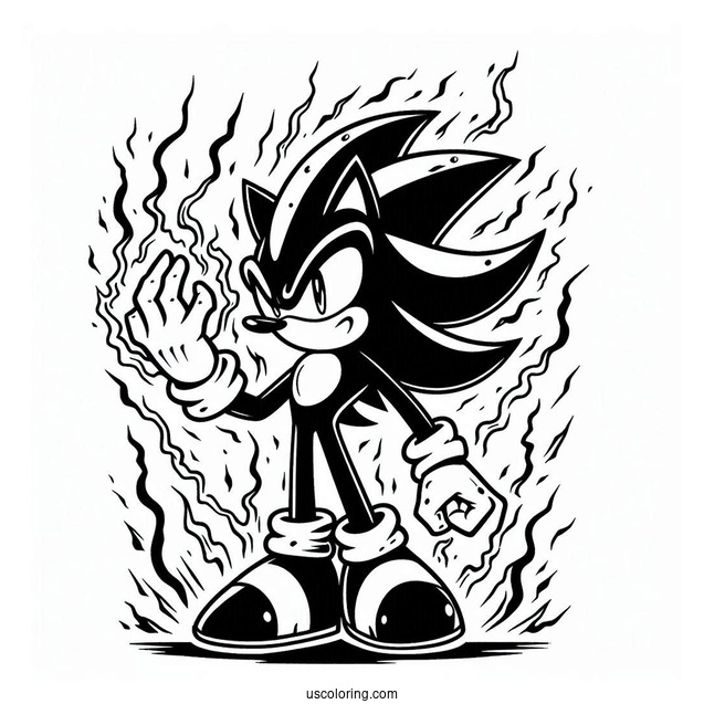 Evil Sonic Exe Coloring Page Power Up