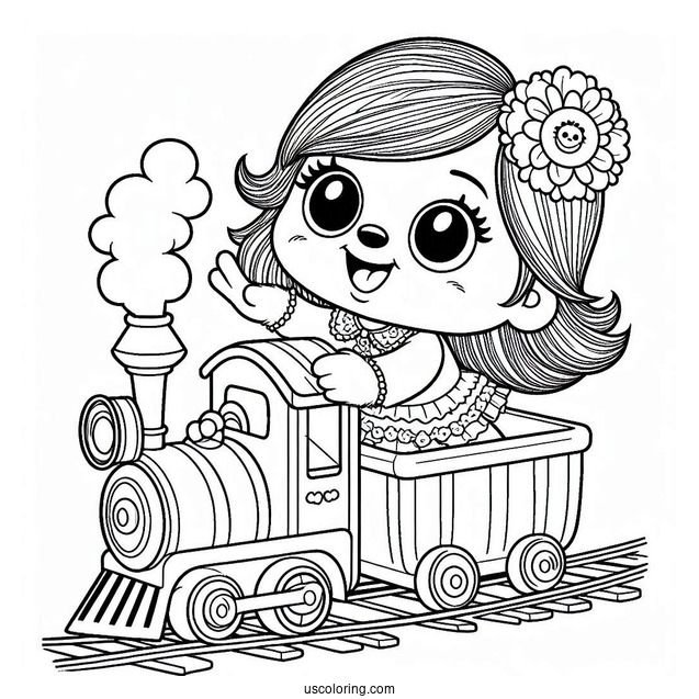 Baby Muppets Coloring Page Of Riding The Train