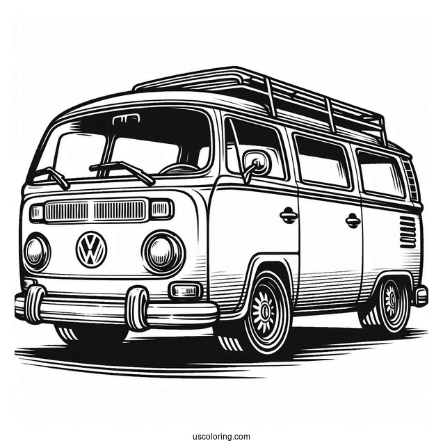 VW Kombie Car To Color