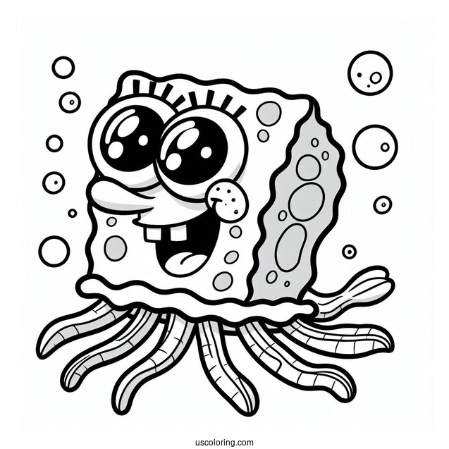 SpongeBob Coloring Page Of Barnacle Boy
