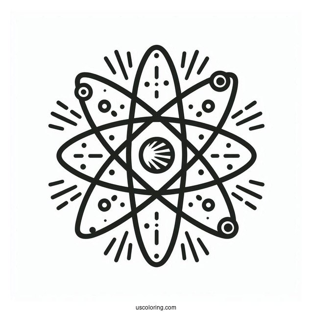 Atomic Science Coloring Page Of Logo