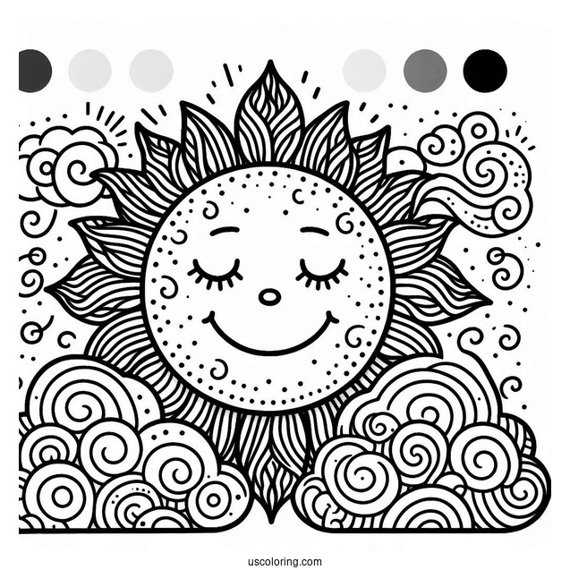 Sun In Cloud To Color