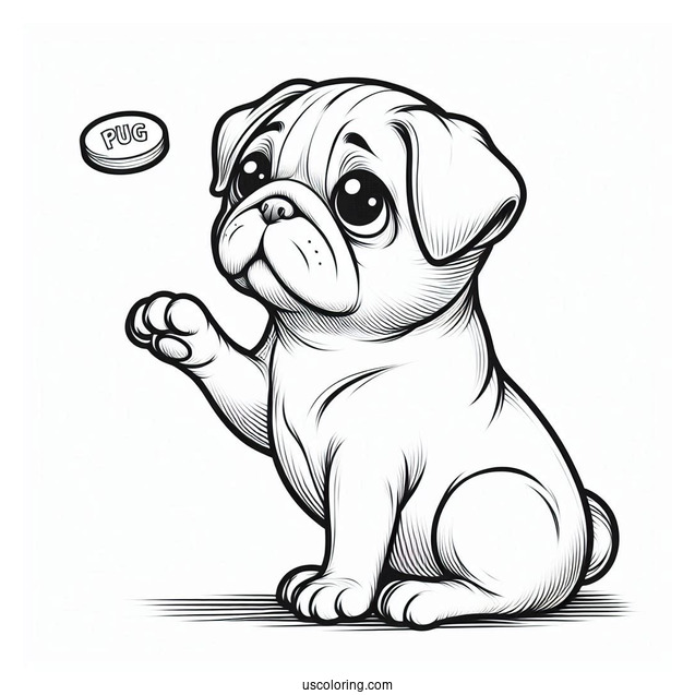 Pug Dog Begging For a Treat
