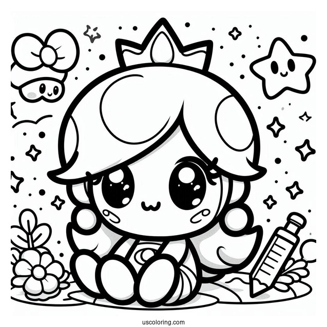 Kawaii Baby Rosalina Coloring Page For Kids