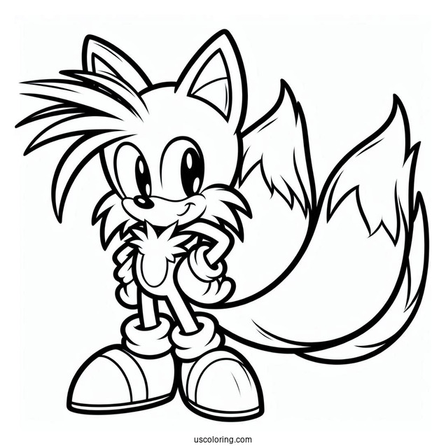Tails From Sonic Coloring Sheet