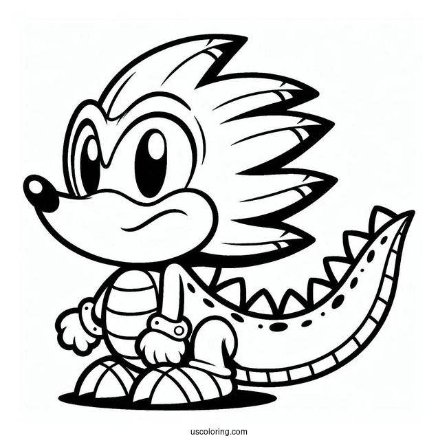 Vector the Crocodile Coloring Page