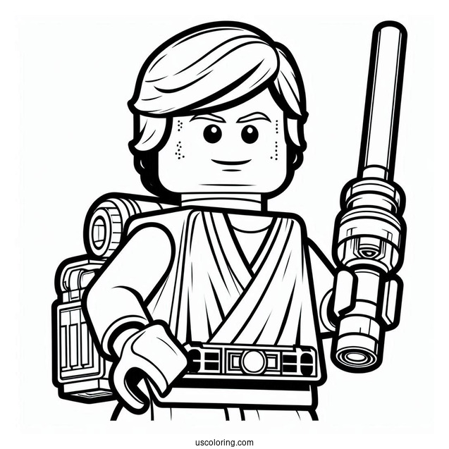 Coloring Page Of Lego Luke Skywalker