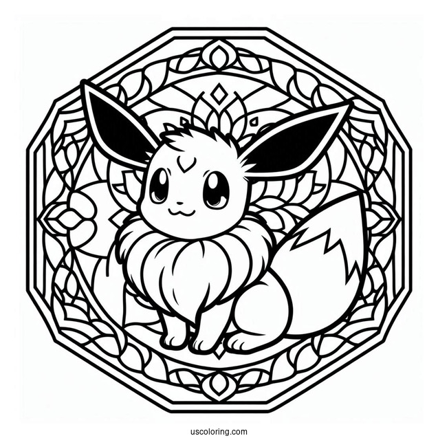 Eevee Inside Octagon Mandala
