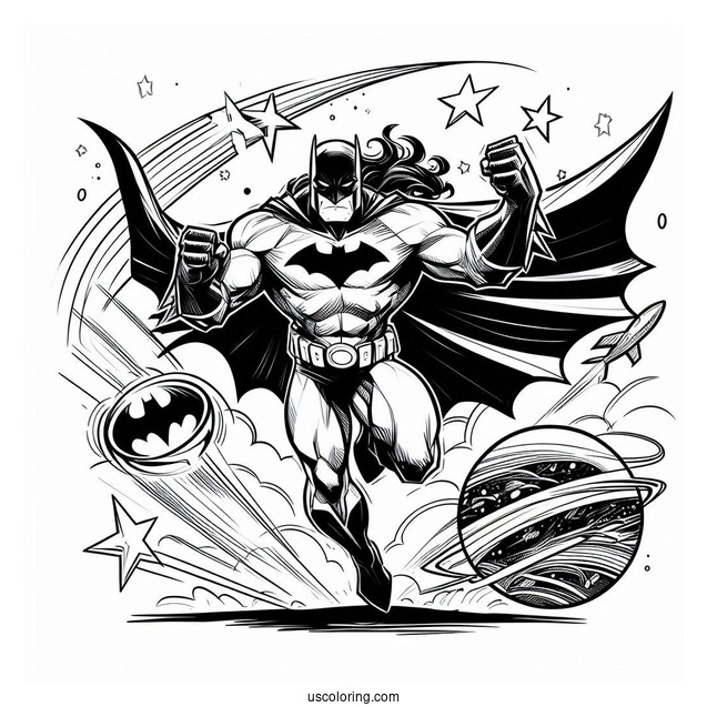 Justice League Coloring Page Of Comic Batman