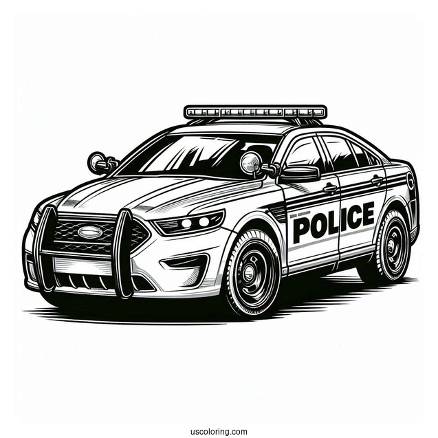Modern Day Police Car To Color