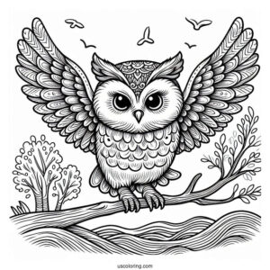 Owl Coming In To Land