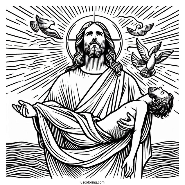 Jesus Christ Coloring For Kids