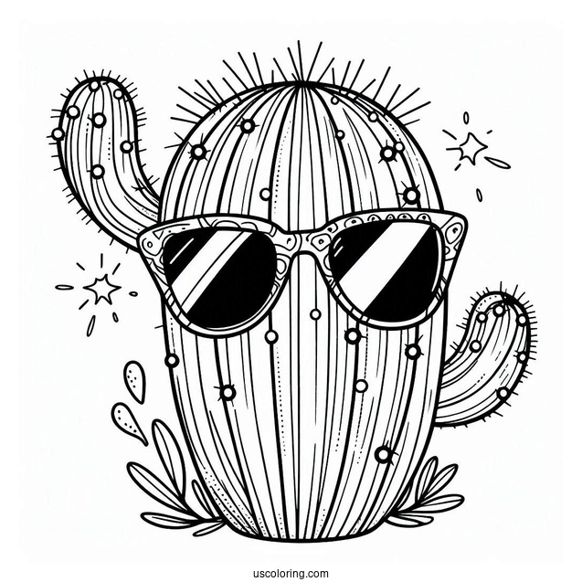 Cool Cactus Wearing Sunglasses