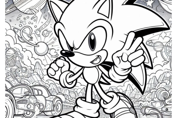 Super Sonic Coloring Pages (Free PDF Printables)