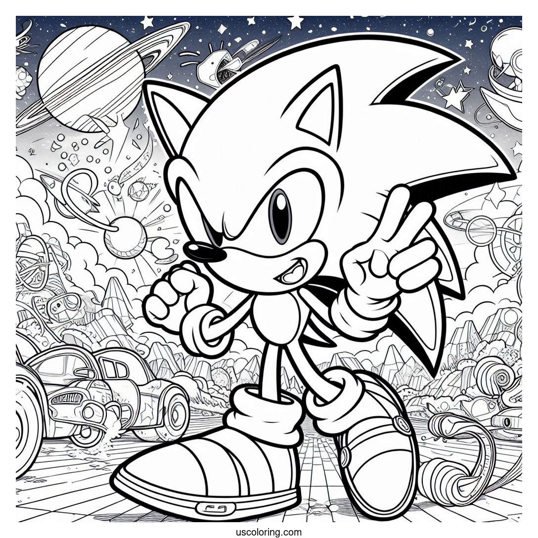 Super Sonic Coloring Pages (Free PDF Printables)