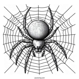 Common House Spider On Web