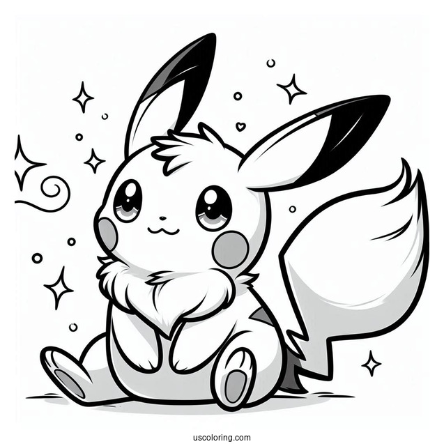 Simple Alolan Raichu Coloring Page