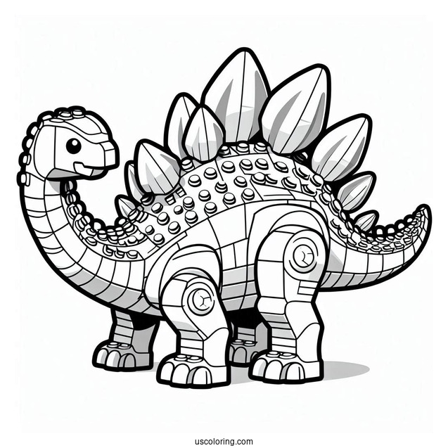 Lego Stegosaurus Coloring Page