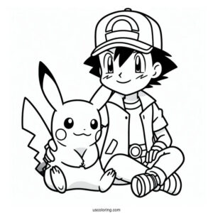 Ash And Pikachu To Color
