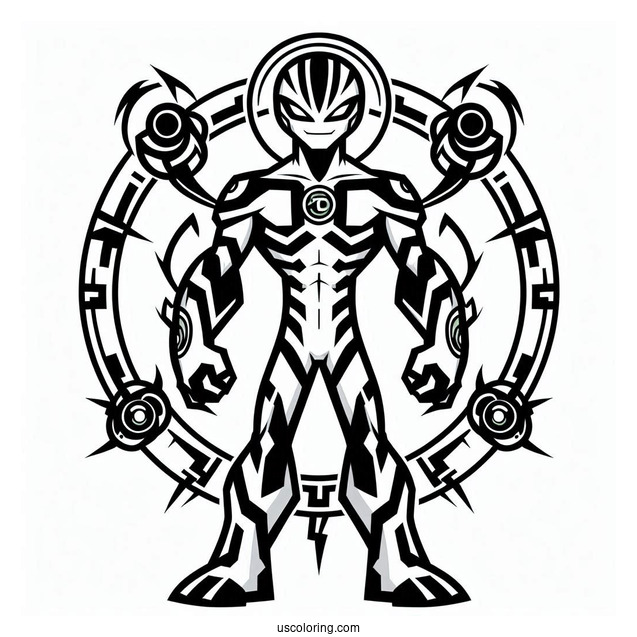 Ben 10 Coloring Page Of Ultimate Echo Echo Alien Form