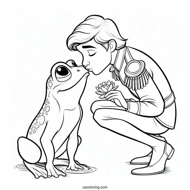 Frog Prince Naveen Asking Tiana For A Kiss