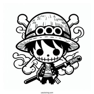 One Piece Coloring Page Of Straw Hat Pirates