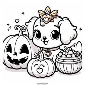 Palace Pets Coloring Page Of Cute Pumpkin, Treasure, And Berry For Kids