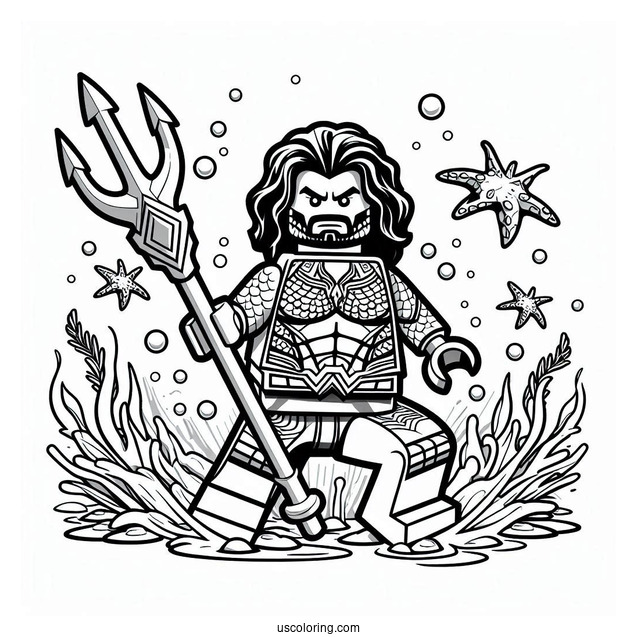 Lego Aquaman Coloring Page For Kids