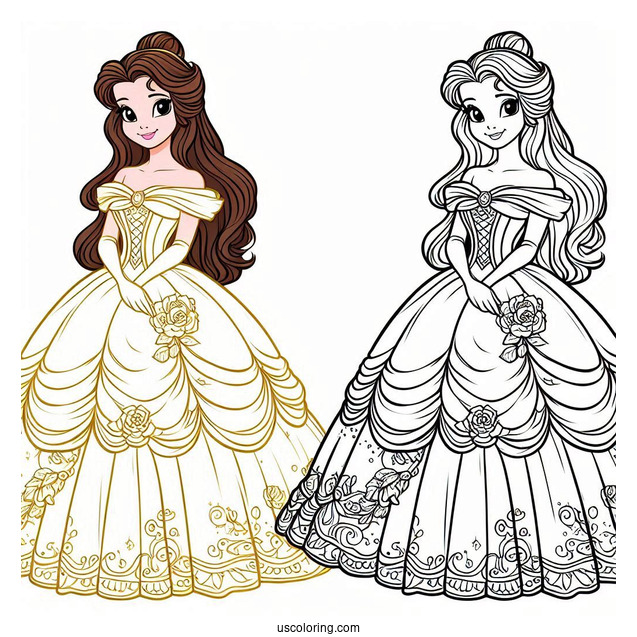 Princess Belle In Her Stunning Gown