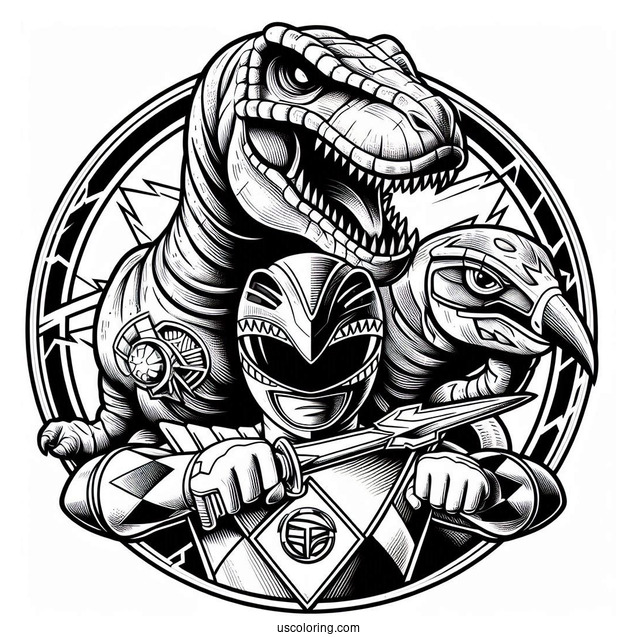 Power Rangers Dino Charge Coloring Sheet