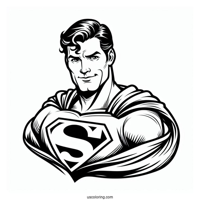 Simple Outline Of Superman To Color
