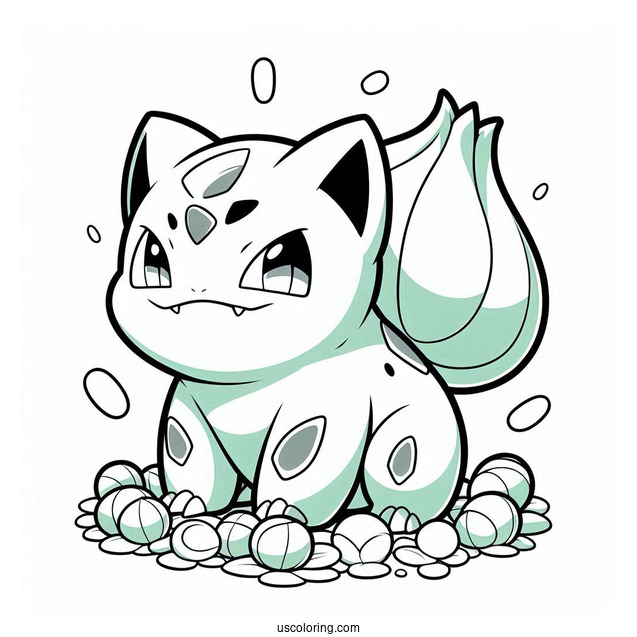 Bulbasaur Coloring Page Pokemon Card