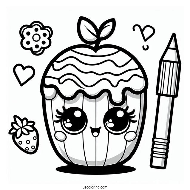 Simple Peppa-Mint Shopkins Coloring Sheet