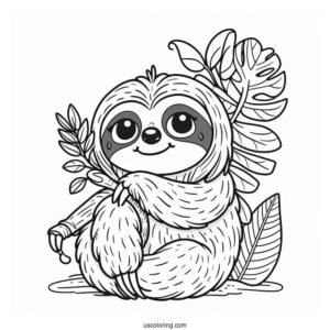 Sloth From Zootopia Coloring Sheet