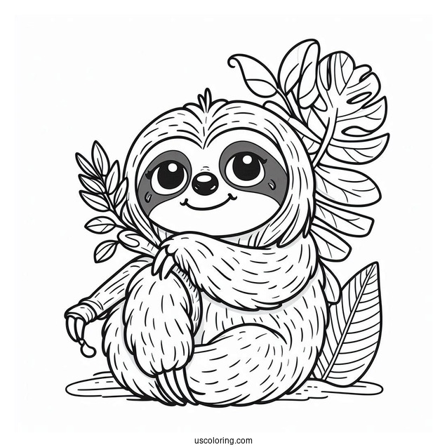 Sloth From Zootopia Coloring Sheet