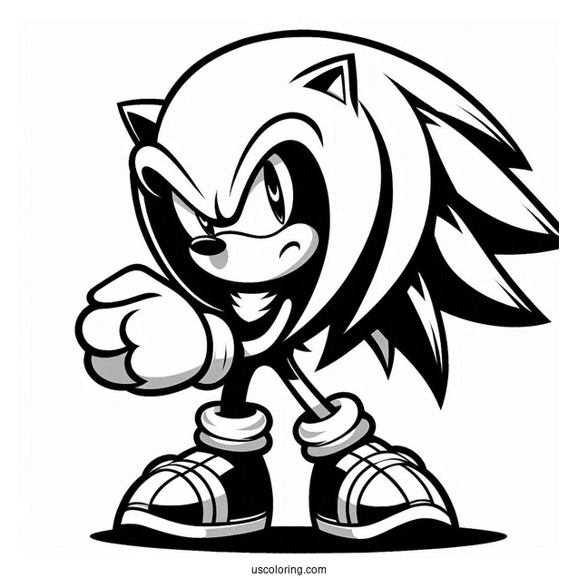Knuckles From Sonic Coloring Sheet