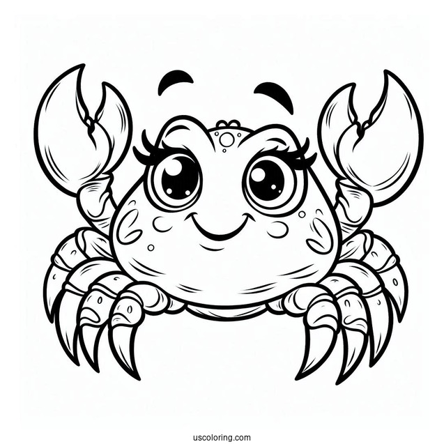 Sebastian The Crab Coloring Page From Little Mermaid For Kids