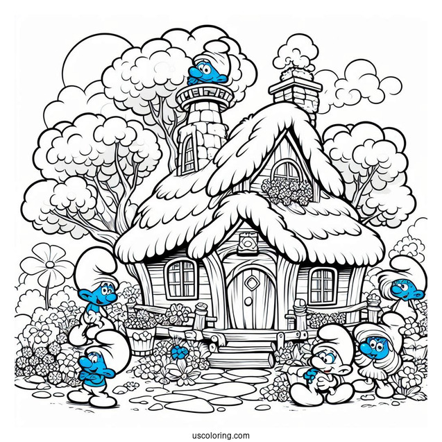 Smurf Village Houses