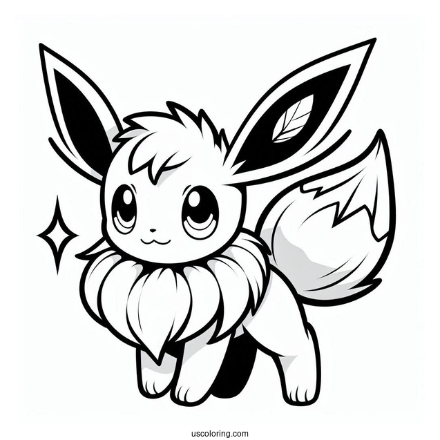 Leafeon Eevee Coloring Sheet