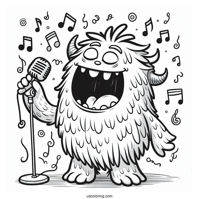 My Singing Monsters Coloring Page Of Mammott Singing Passionately