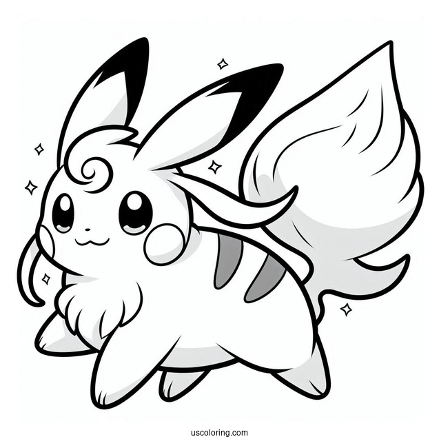 Simple Alolan Raichu Coloring Page