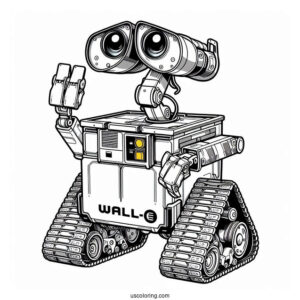 Coloring Page Of Wall-E Robot