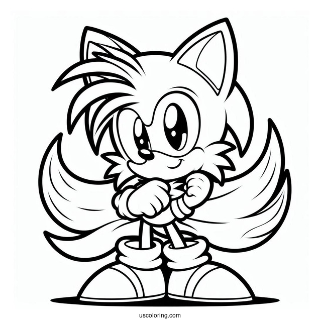 Tails From Sonic Coloring Sheet