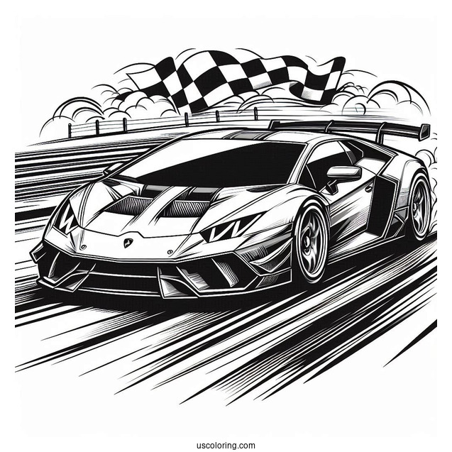 Lamborghini Racing On Track