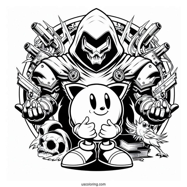 Detailed Black Doom Coloring In