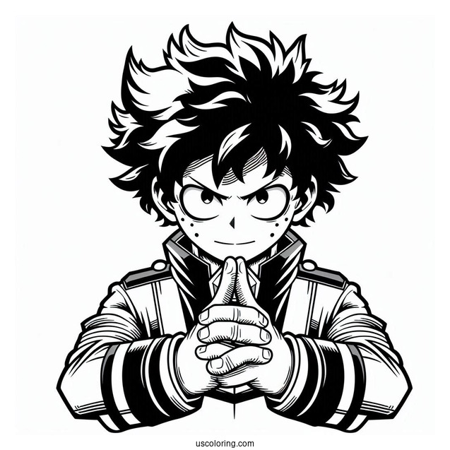 Detailed Villain Deku Coloring Page
