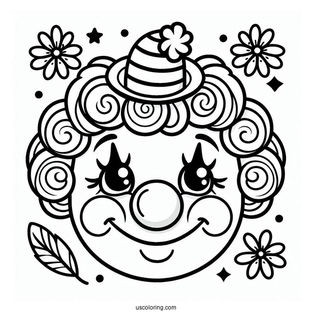 Clown Face for Preschoolers
