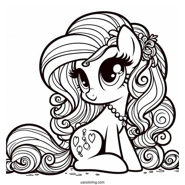 Elegant Pinkie Pie Coloring Page For Kids