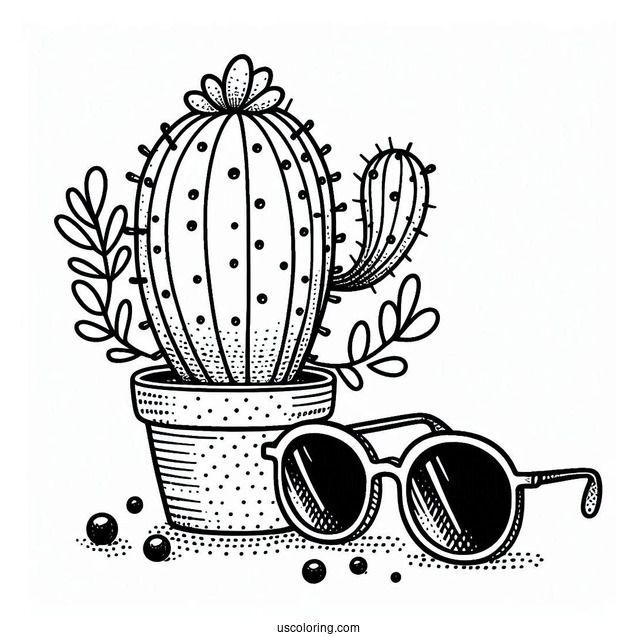 Cool Cactus Wearing Sunglasses