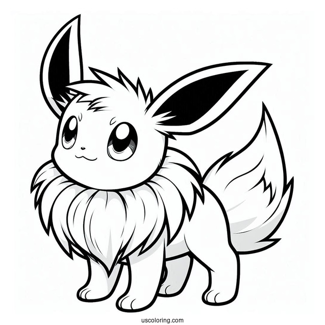 Coloring Page Of Jolteon Eevee Outline